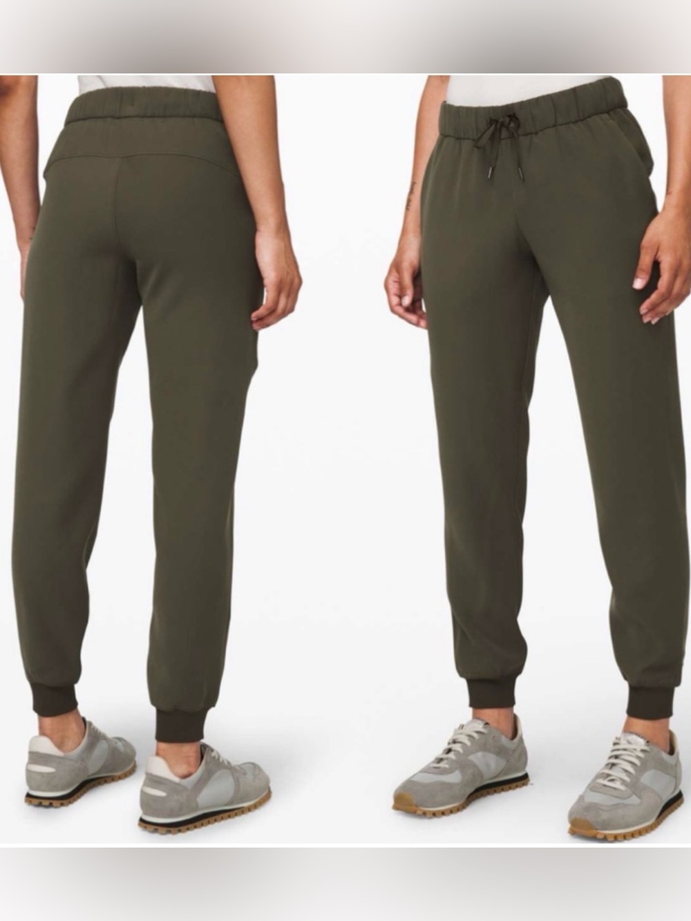 Lululemon On The Fly Jogger 28" Pant Dark Olive Green Size 2 Travel Athletic